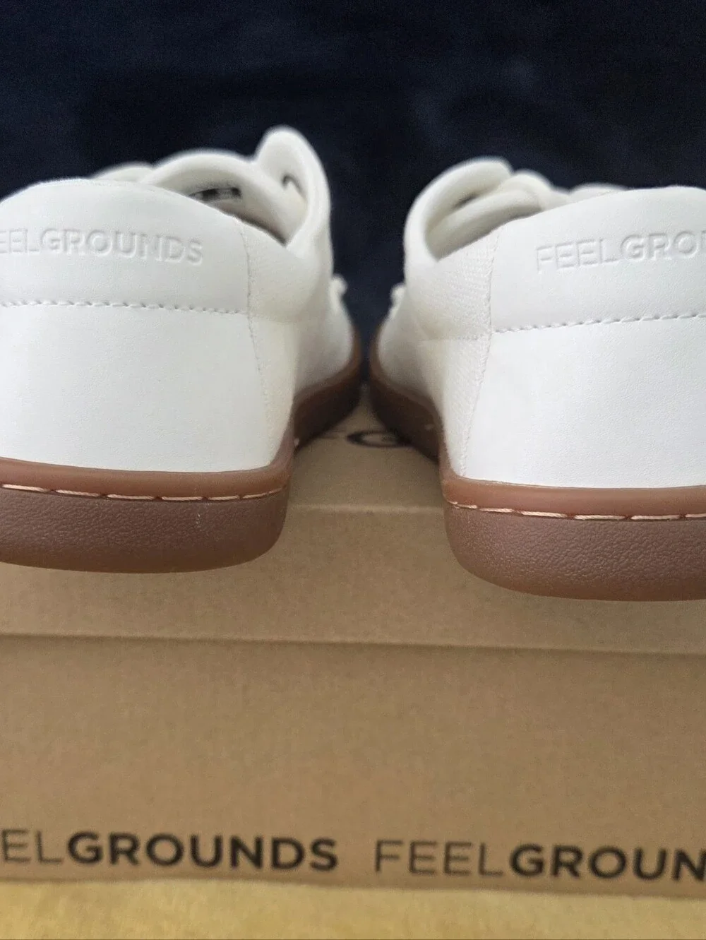 NIB, FEEL GROUNDS Canvas Lace-Up Shoes in White - EU size 39, NEVER WORN